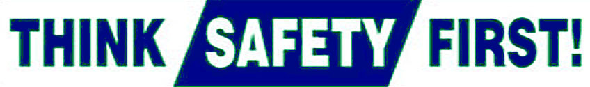  image header reads THINK SAFETY FIRST!